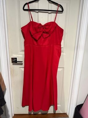 a new day Red Bow-Front Spaghetti Strap Mini Dress